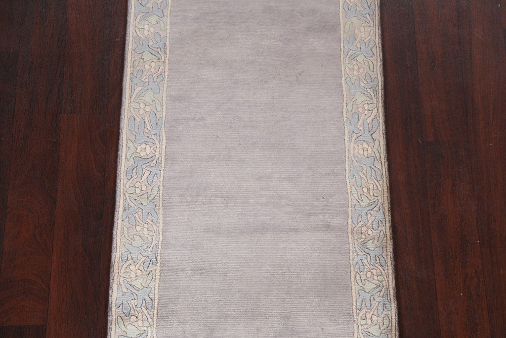 Hand-Knotted Wool Nepalese Oriental Runner Rug 2x5