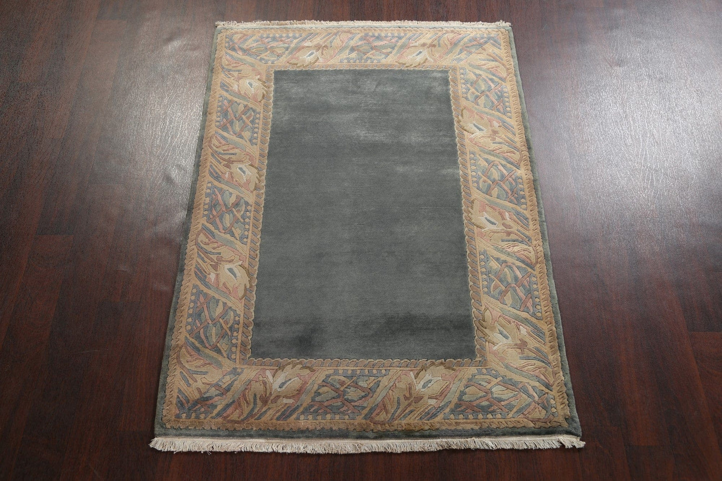 Hand-Knotted Wool Nepalese Oriental Area Rug 4x5