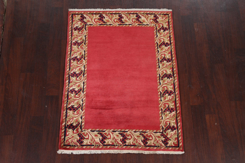 Handmade Wool Nepalese Oriental Area Rug 4x5