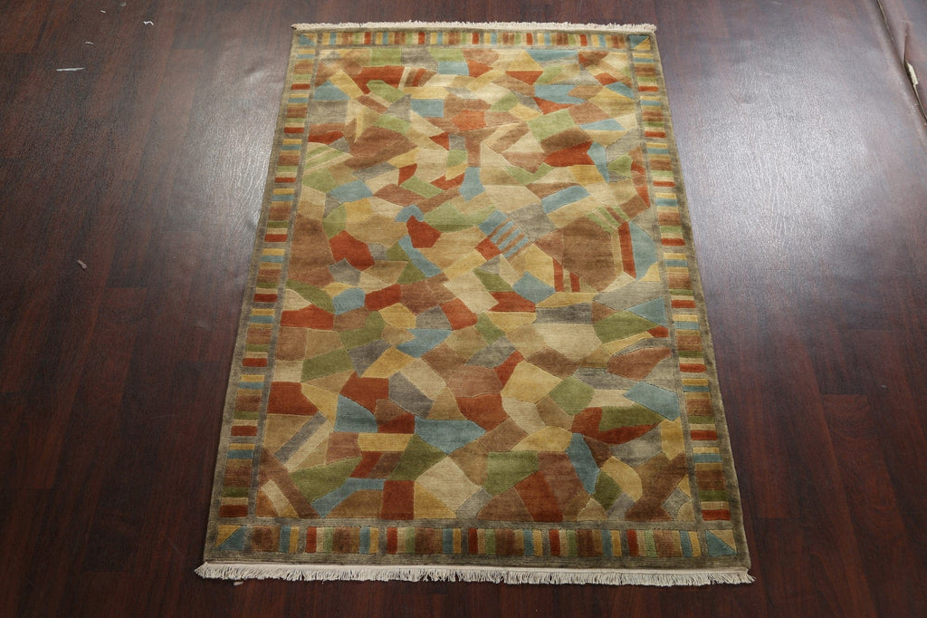 Contemporary Nepalese Oriental Area Rug 4x6