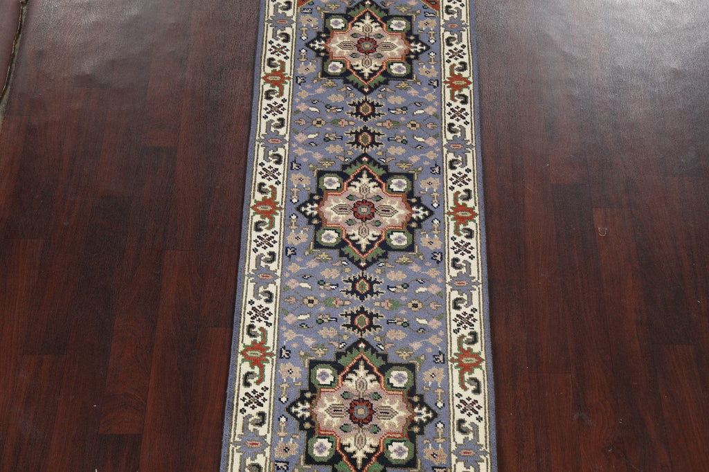 Wool Geometric Heriz Serapi Oriental Runner Rug 3x8