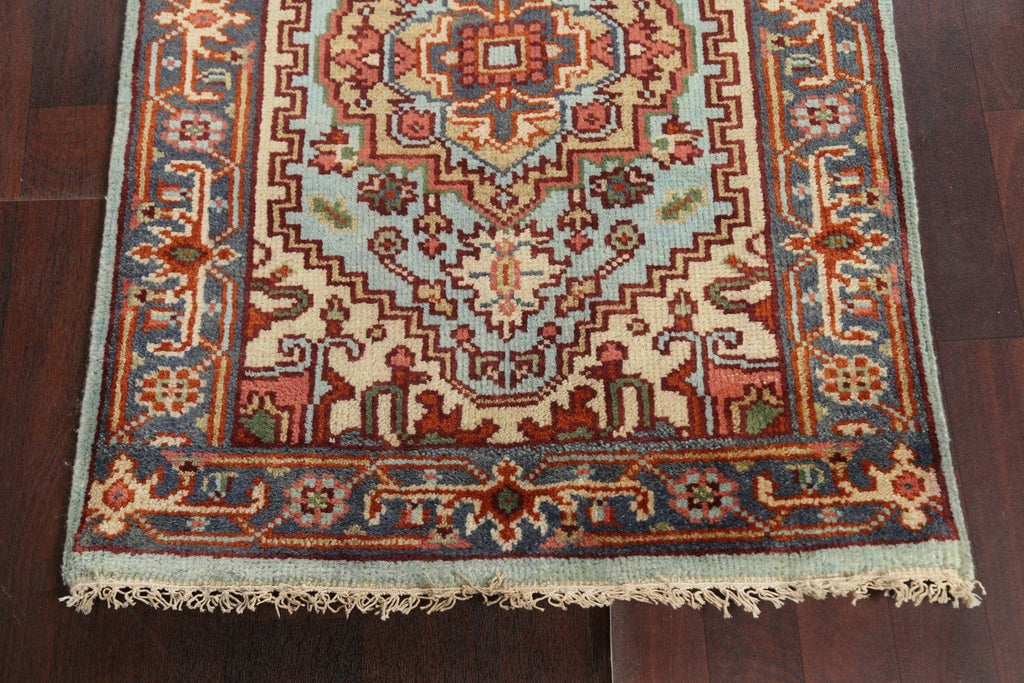 Hand-Knotted Heriz Serapi Oriental Wool Rug 3x6