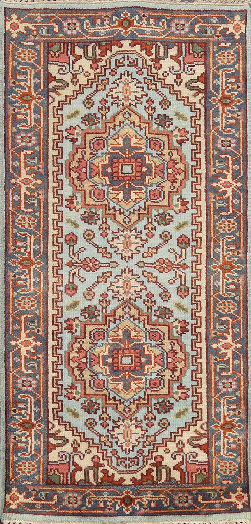 Hand-Knotted Heriz Serapi Oriental Wool Rug 3x6