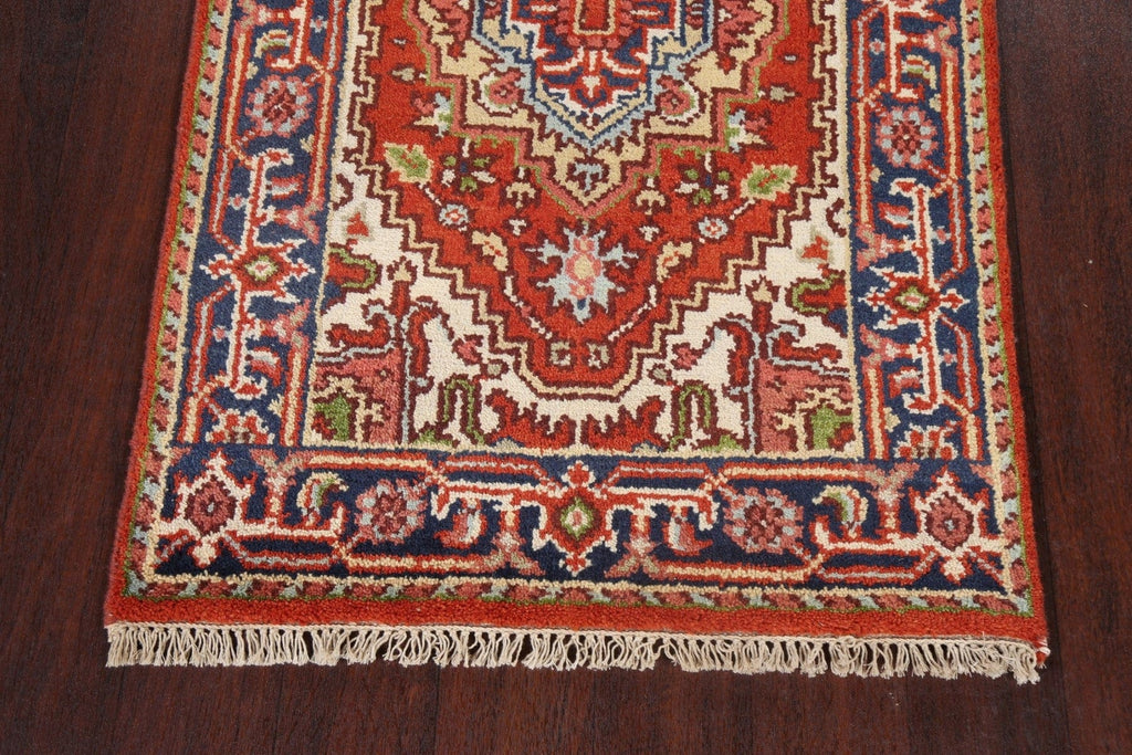 Handmade Heriz Serapi Oriental Wool Rug 3x6