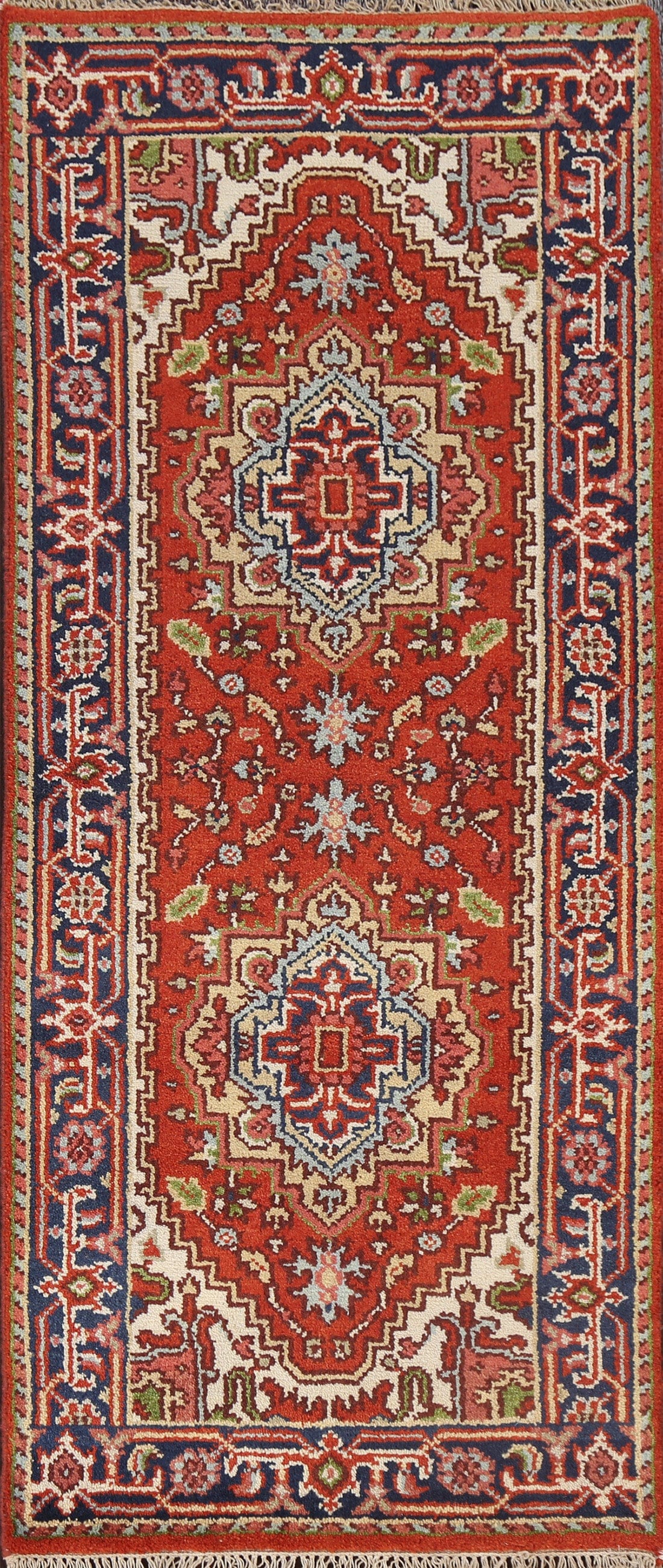 Handmade Heriz Serapi Oriental Wool Rug 3x6