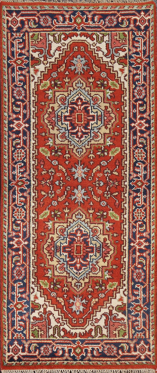 Handmade Heriz Serapi Oriental Wool Rug 3x6