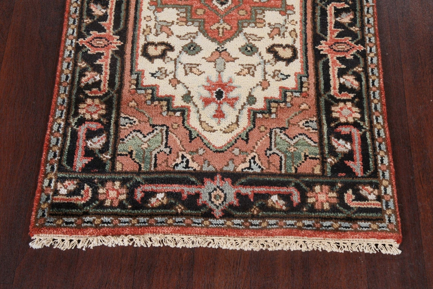 Handmade Wool Heriz Serapi Oriental Runner Rug 3x8