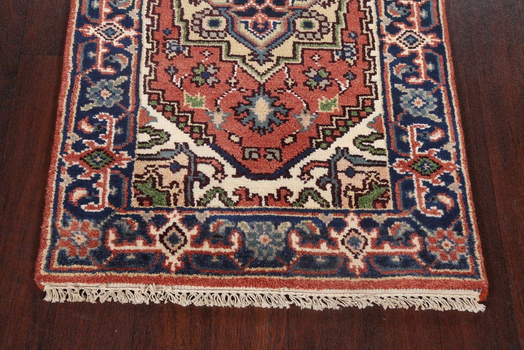 Handmade Heriz Serapi Oriental Wool Rug 3x6