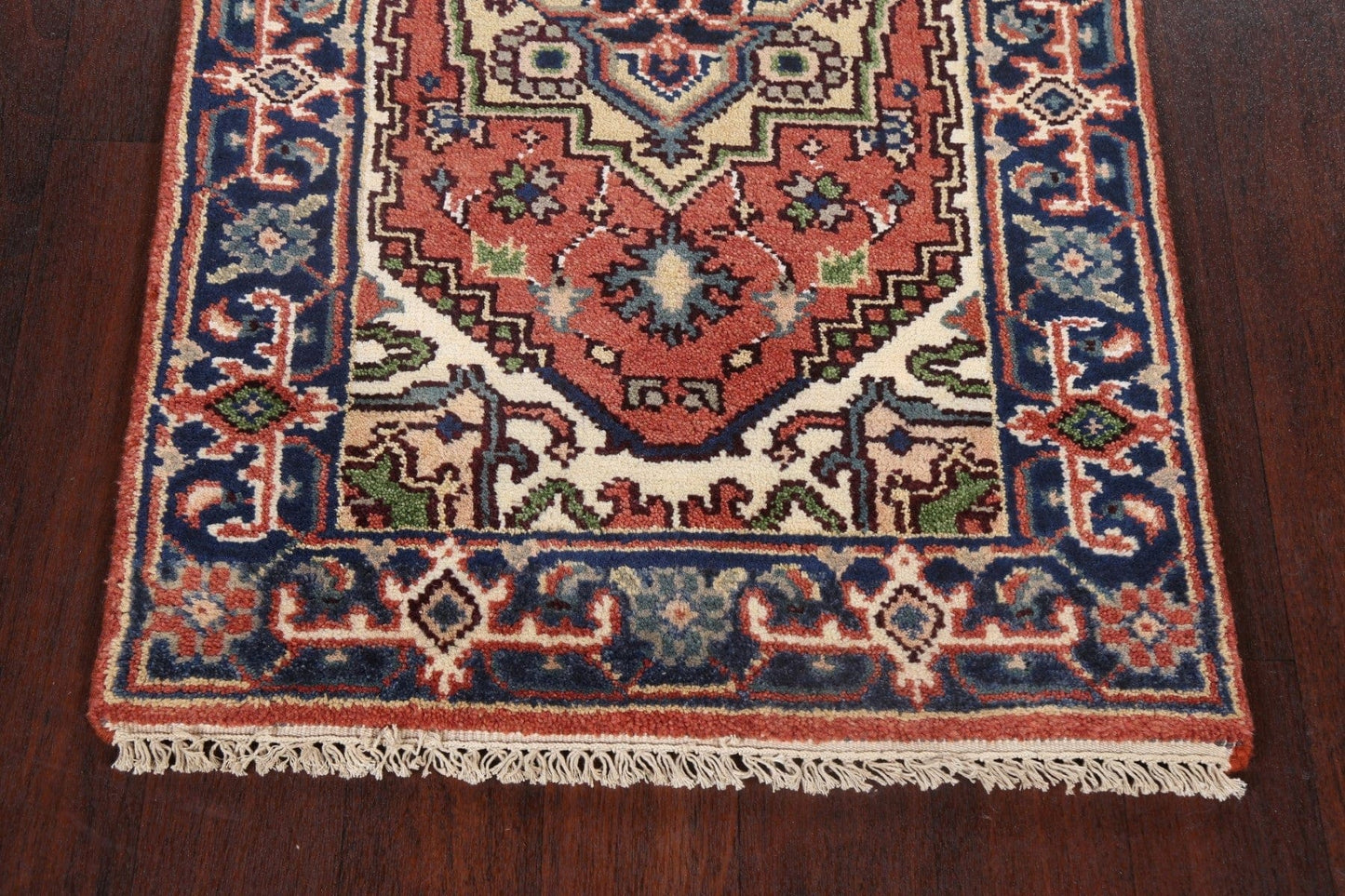 Handmade Heriz Serapi Oriental Wool Rug 3x6