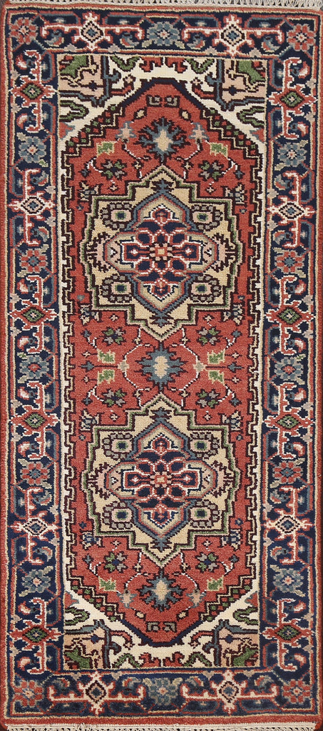 Handmade Heriz Serapi Oriental Wool Rug 3x6