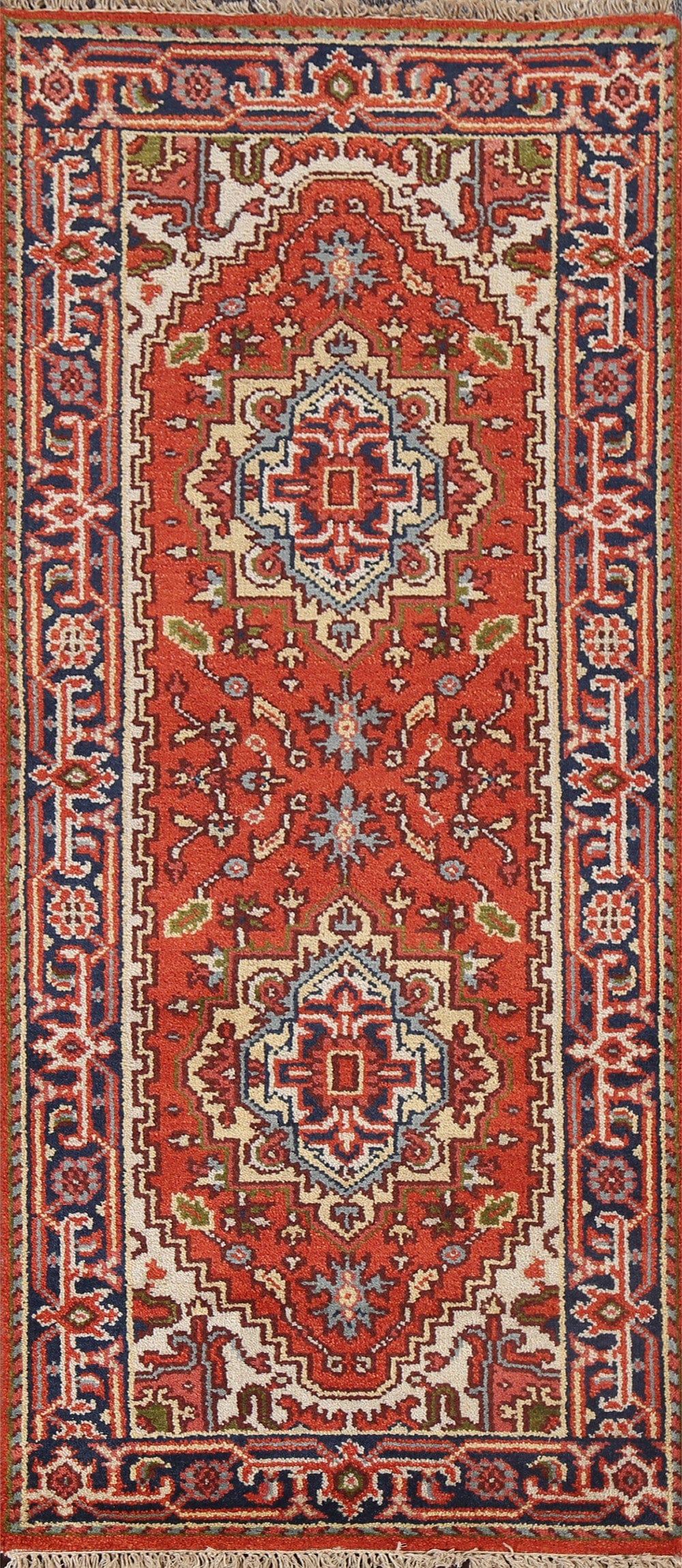 Handmade Wool Heriz Serapi Oriental Rug 3x6