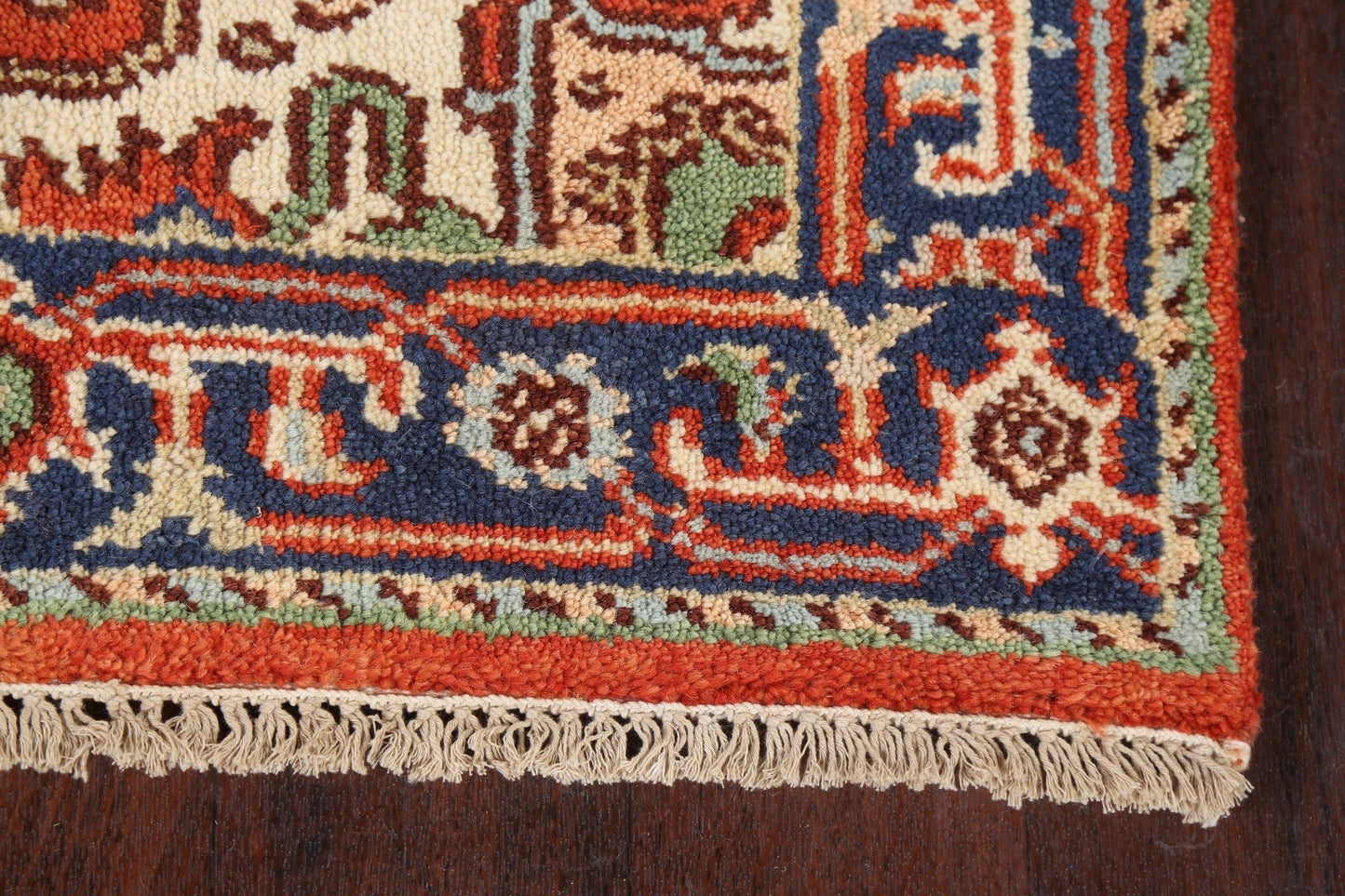 Handmade Heriz Serapi Oriental Wool Rug 3x6