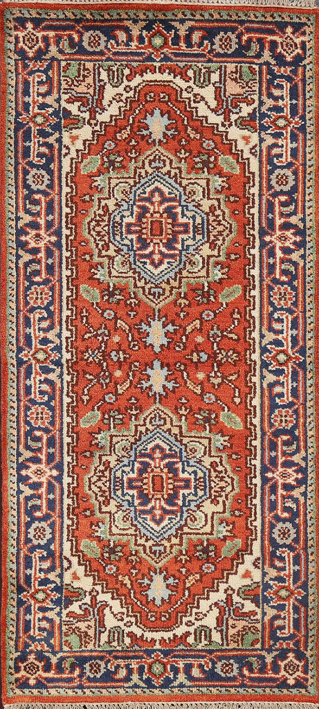 Handmade Heriz Serapi Oriental Wool Rug 3x6