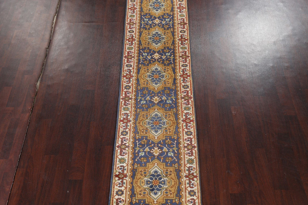 Handmade Heriz Serapi Oriental Runner Rug 3x12