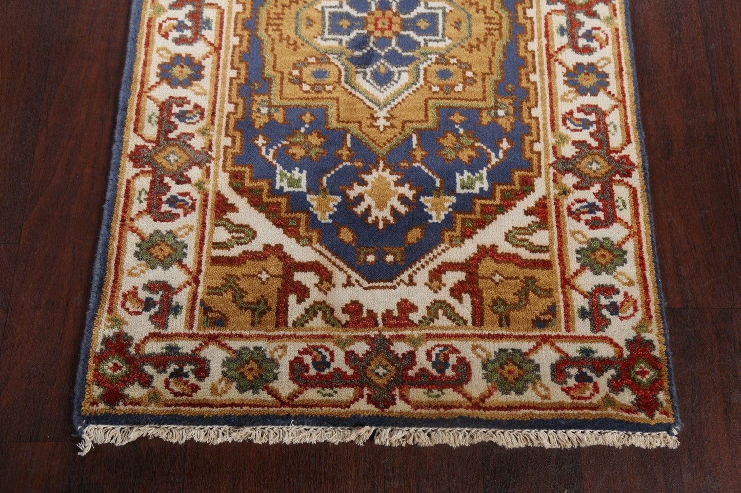 Handmade Heriz Serapi Oriental Runner Rug 3x12