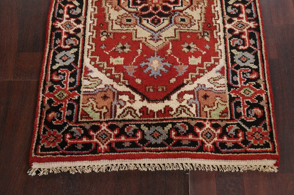 Handmade Heriz Serapi Oriental Runner Rug 3x8