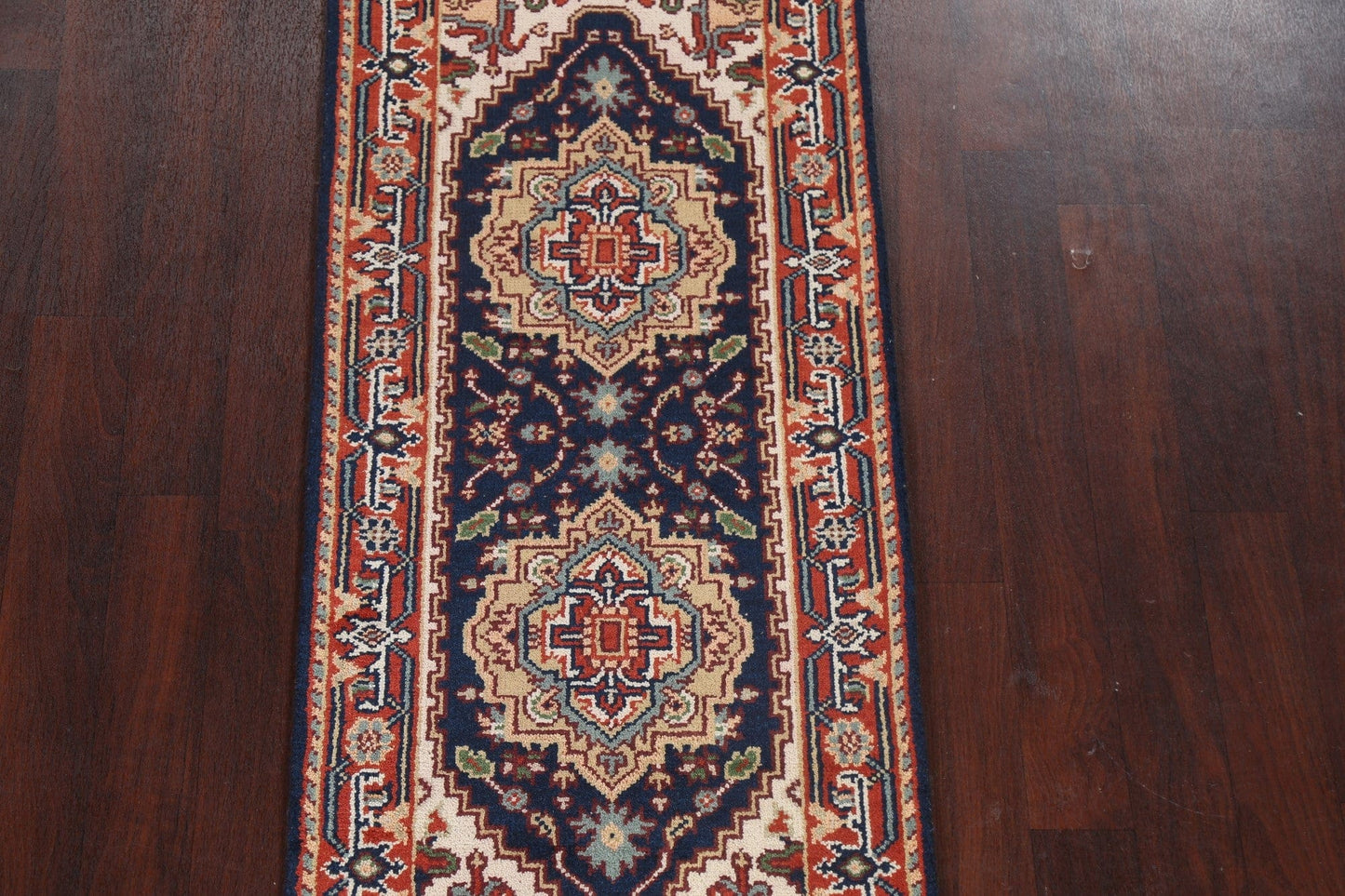 Handmade Heriz Serapi Oriental Wool Rug 3x6