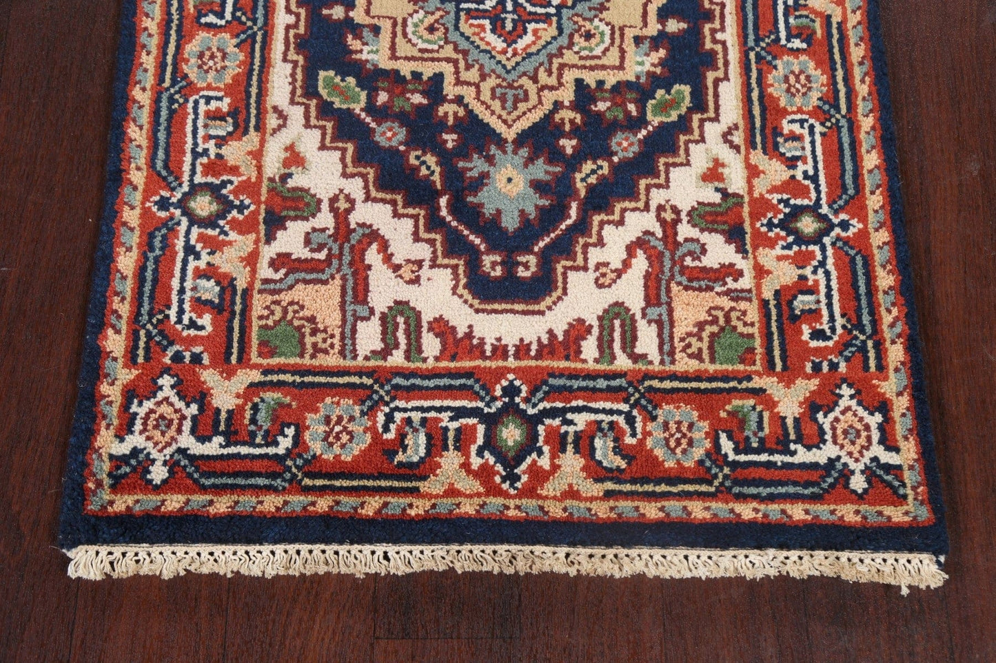 Handmade Heriz Serapi Oriental Wool Rug 3x6