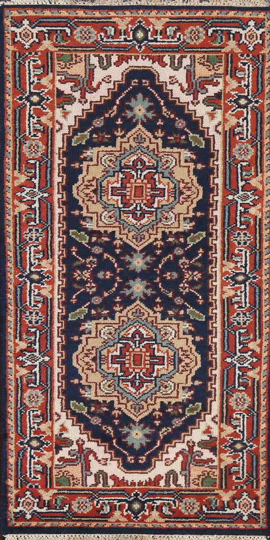 Handmade Heriz Serapi Oriental Wool Rug 3x6