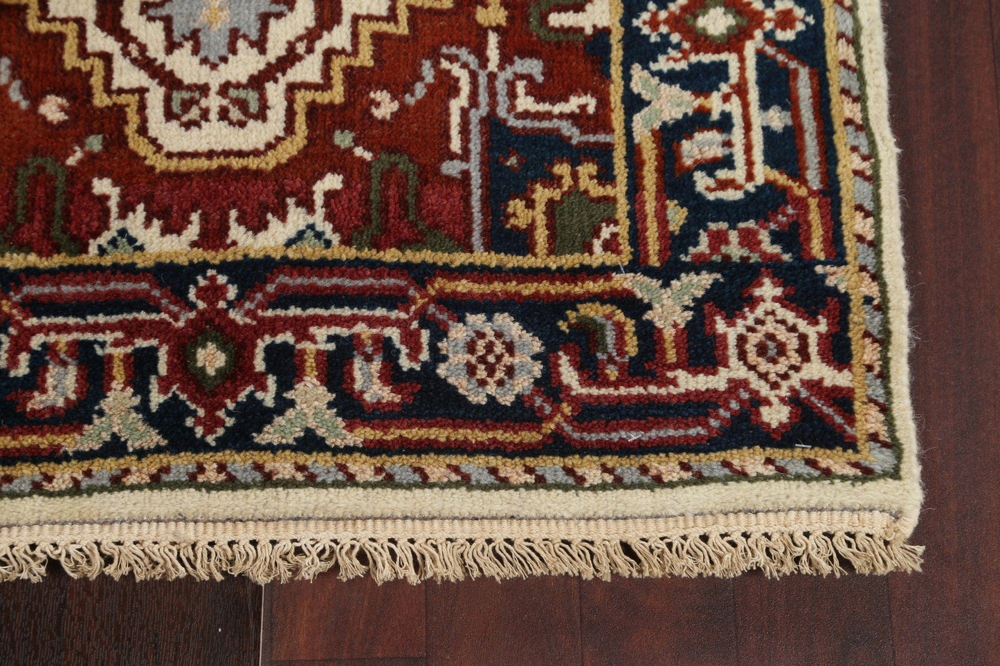 Hand-Knotted Heriz Serapi Oriental Runner Rug 3x10