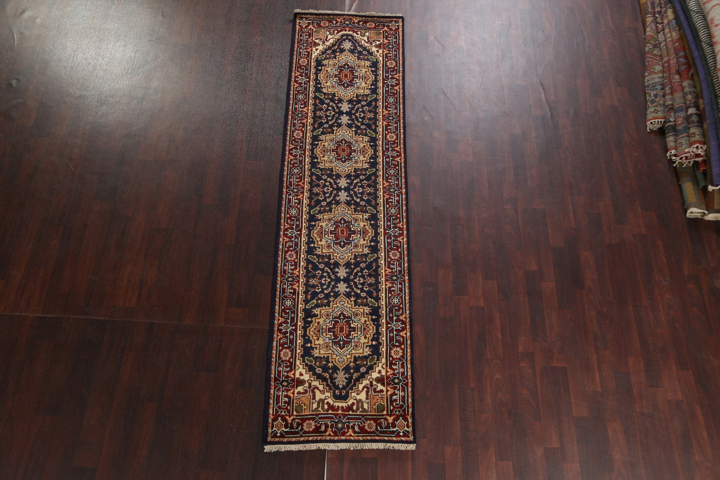 Geometric Heriz Serapi Oriental Runner Rug 3x10