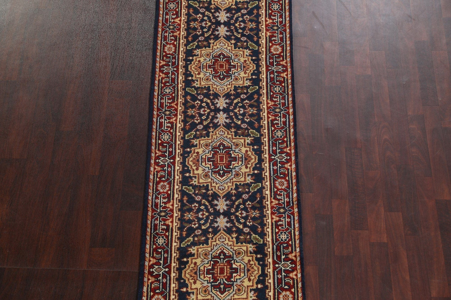 Geometric Heriz Serapi Oriental Runner Rug 3x10