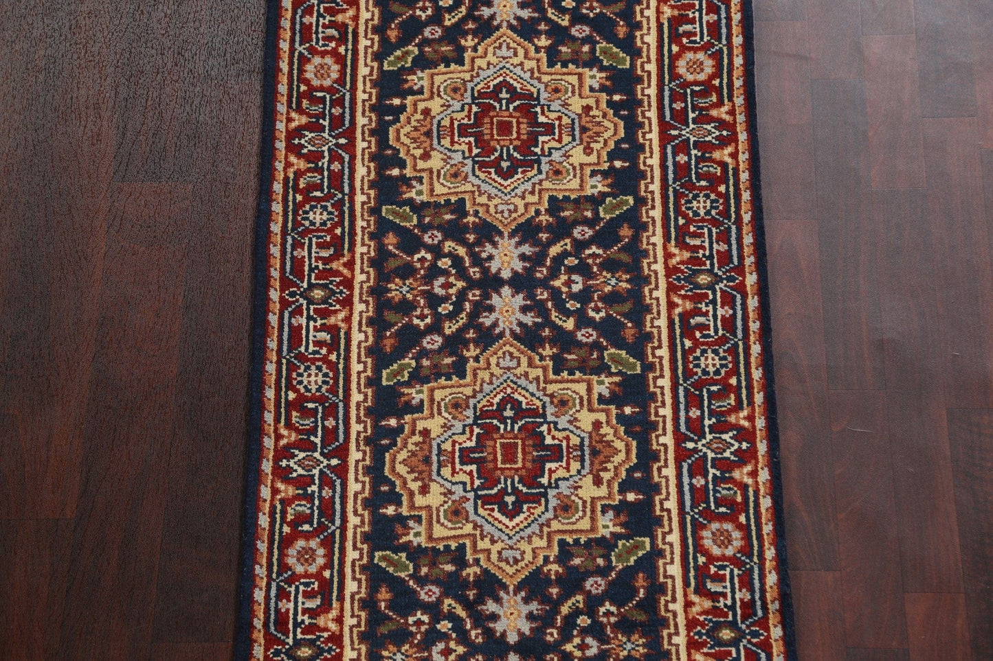 Geometric Heriz Serapi Oriental Runner Rug 3x10