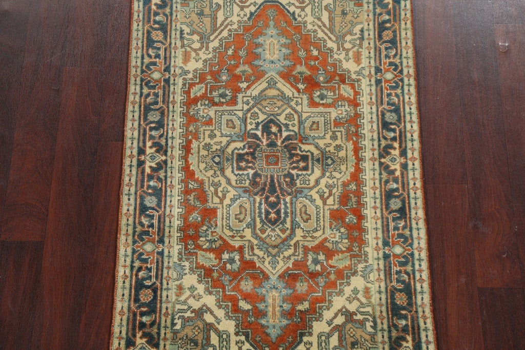 Hand-Knotted Heriz Serapi Wool Oriental Rug 3x5