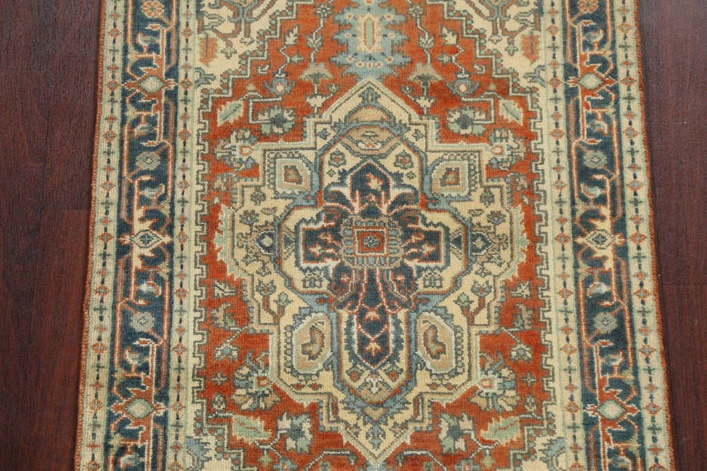 Hand-Knotted Heriz Serapi Wool Oriental Rug 3x5