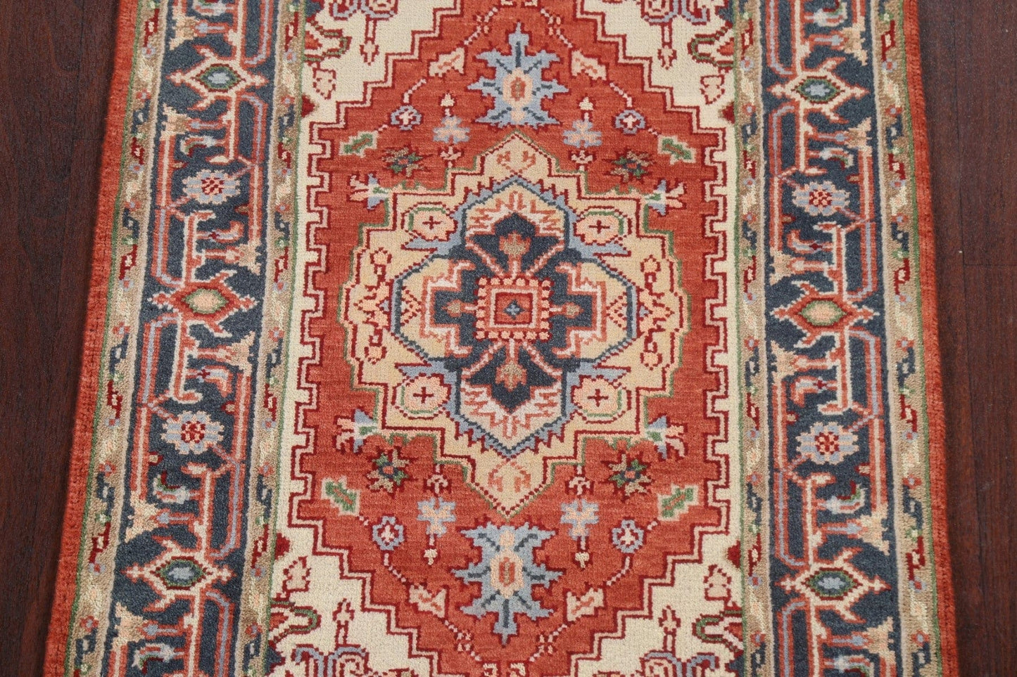 Hand-Knotted Heriz Serapi Oriental Wool Rug 3x5