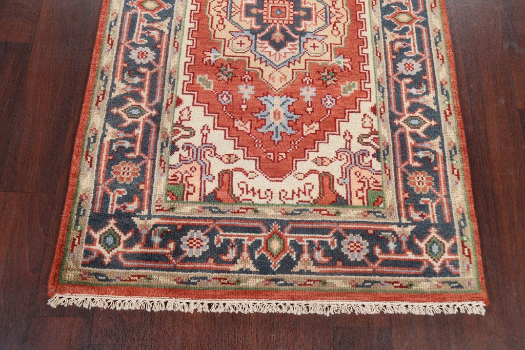 Hand-Knotted Heriz Serapi Oriental Wool Rug 3x5