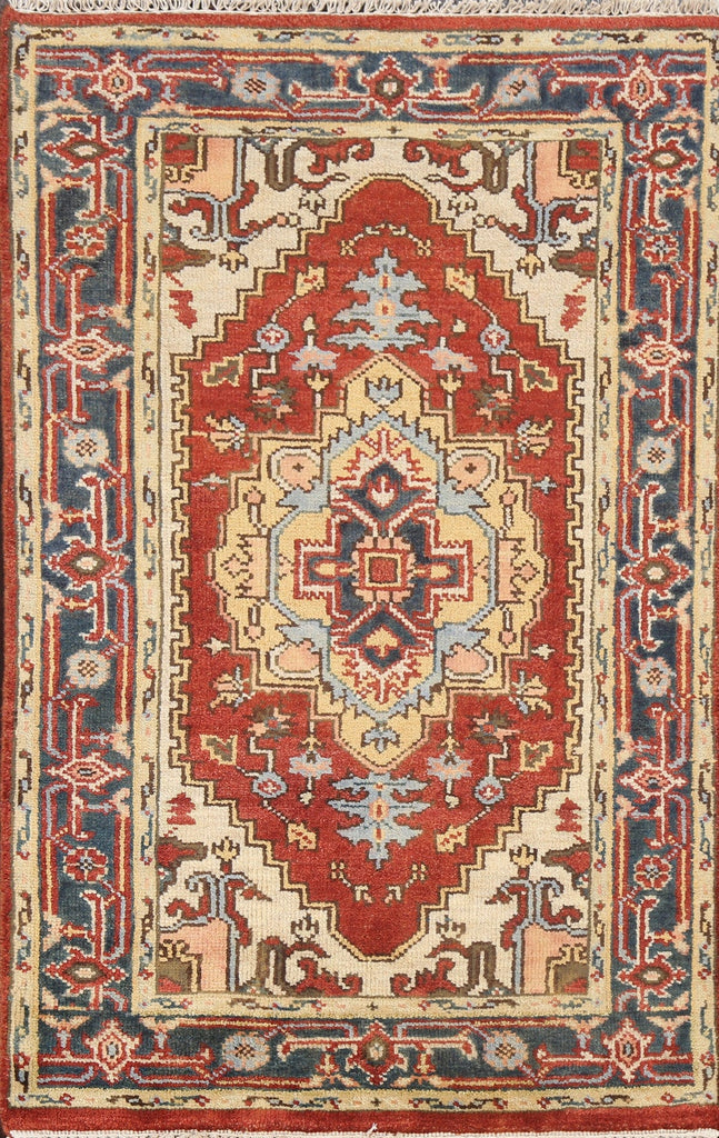 Handmade Heriz Serapi Oriental Wool Rug 3x5