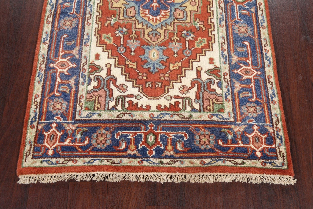 Geometric Wool Heriz Serapi Oriental Handmade Rug 3x5