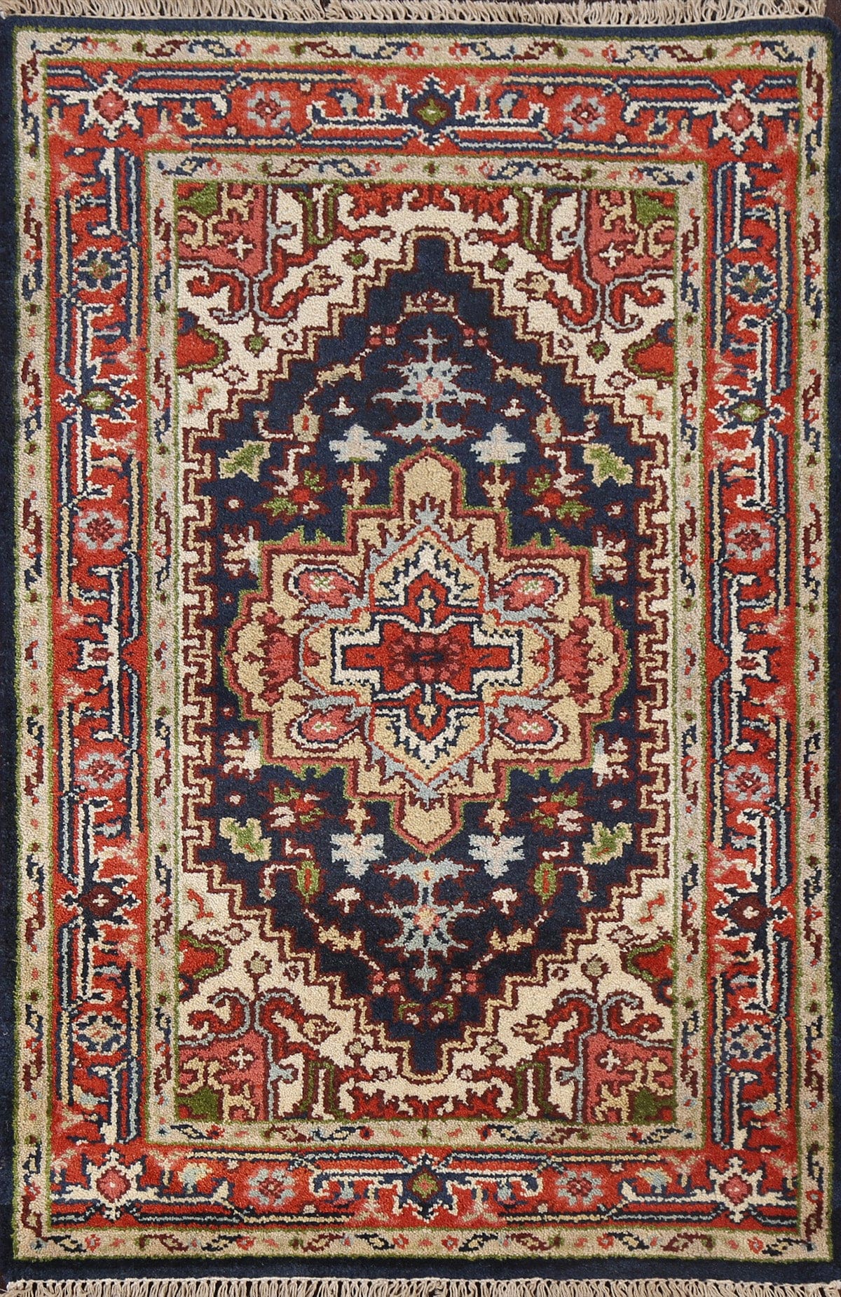 Geometric Heriz Serapi Oriental Wool Rug 3x5