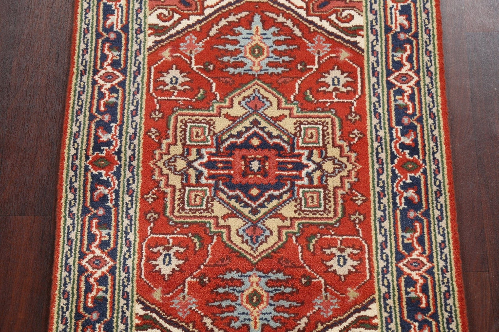 Red Wool Heriz Serapi Oriental Handmade Rug 3x5