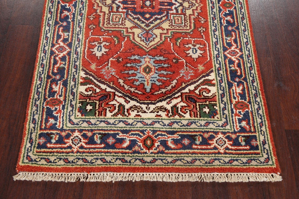 Red Wool Heriz Serapi Oriental Handmade Rug 3x5