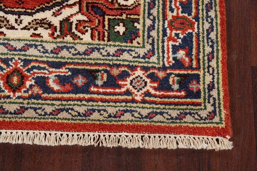 Red Wool Heriz Serapi Oriental Handmade Rug 3x5