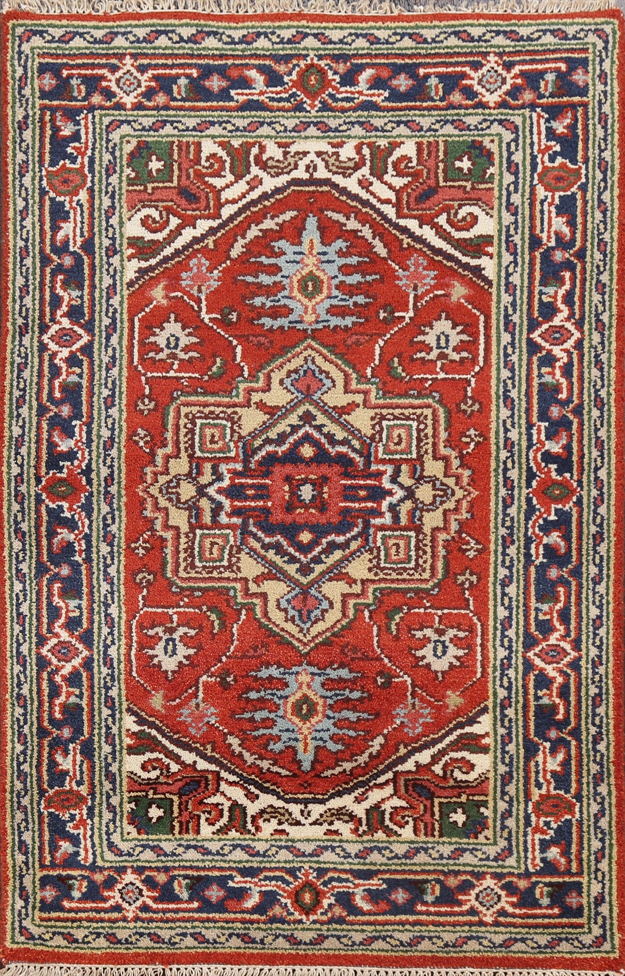 Red Wool Heriz Serapi Oriental Handmade Rug 3x5