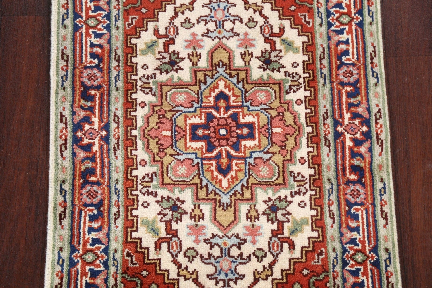 Geometric Wool Heriz Serapi Oriental Rug 3x5