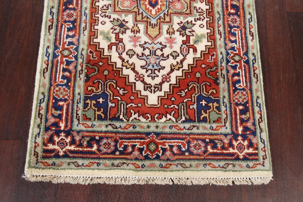 Geometric Wool Heriz Serapi Oriental Rug 3x5