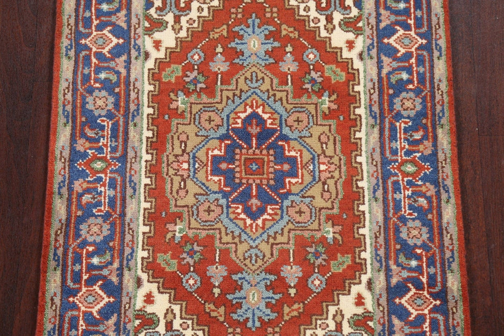 Hand-Knotted Heriz Serapi Oriental Wool Rug 3x5