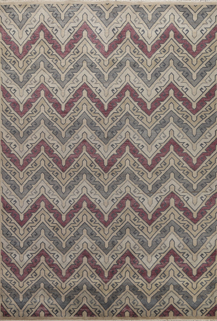 Chevron Style Modern Oriental Area Rug 8x10