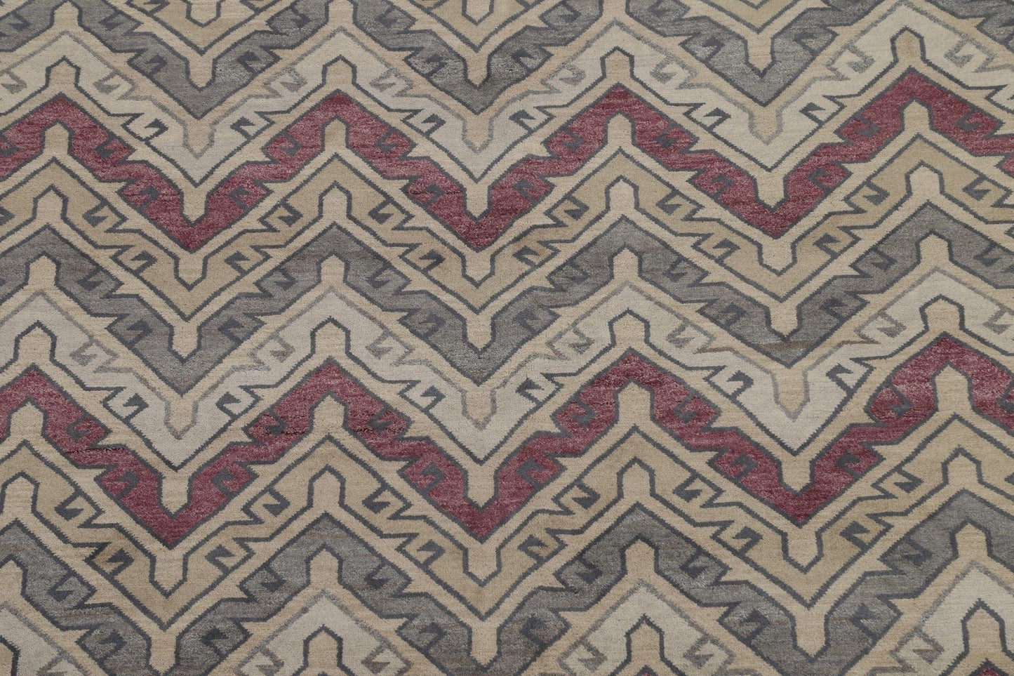 Chevron Style Modern Oriental Area Rug 8x10