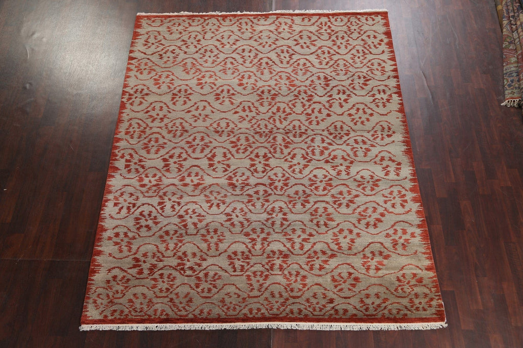 All-Over Handmade Abstract Oriental Area Rug 8x10