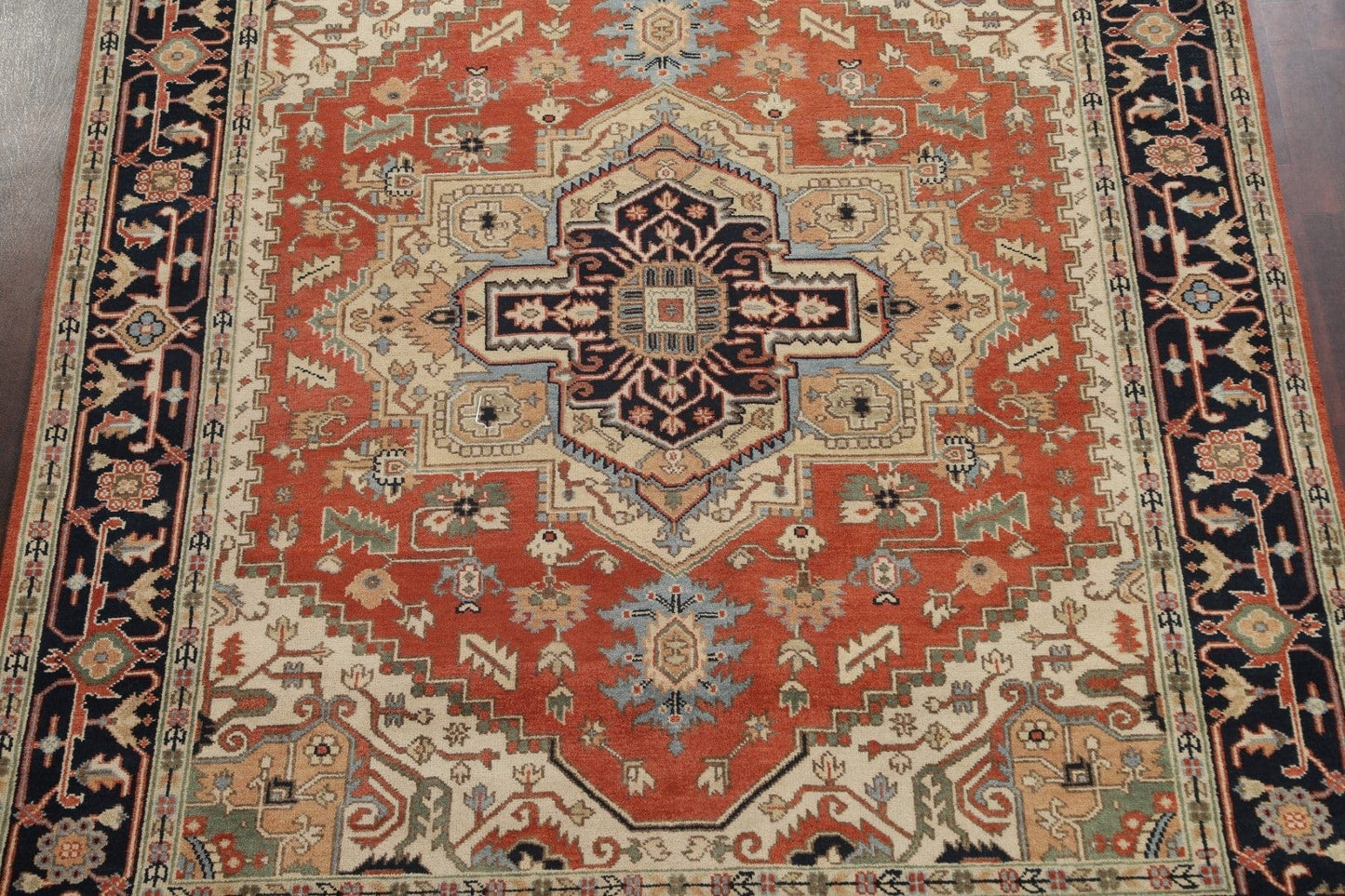 Orange Geometric Heriz Serapi Oriental Area Rug 8x10