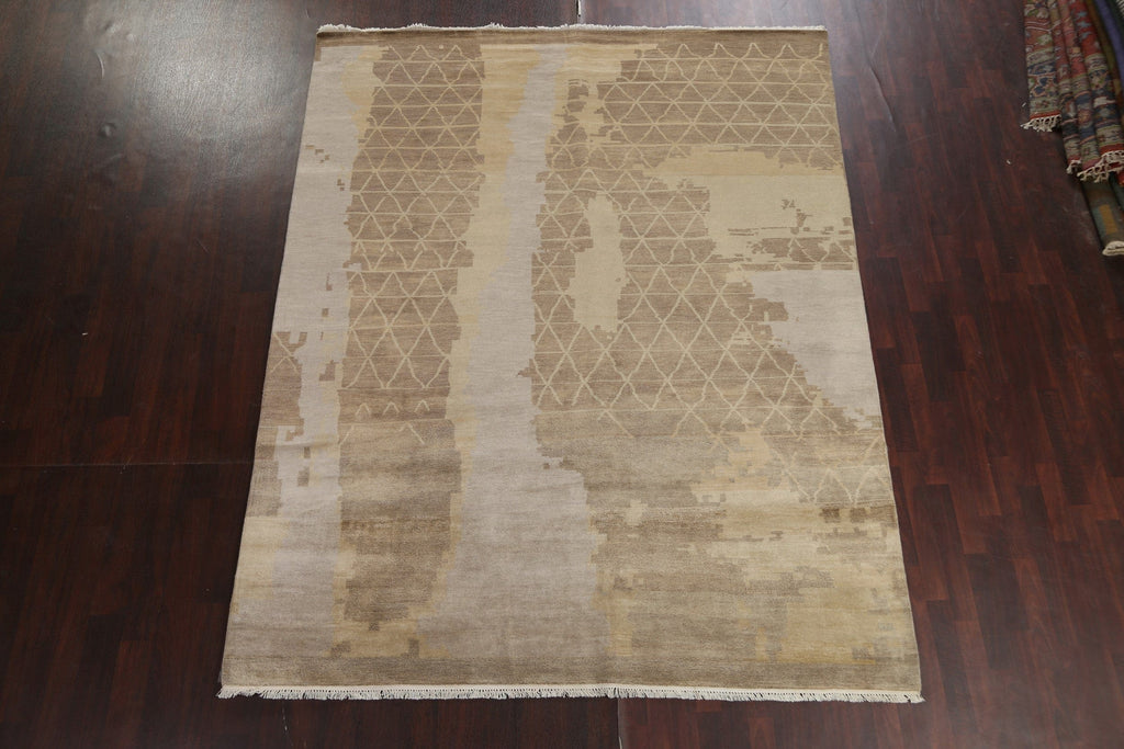 Handmade Wool Abstract Oriental Area Rug 8x10