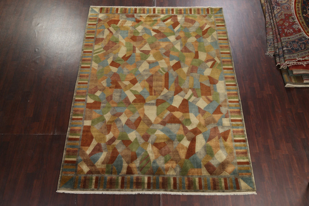 Contemporary Nepalese Oriental Area Rug 9x12