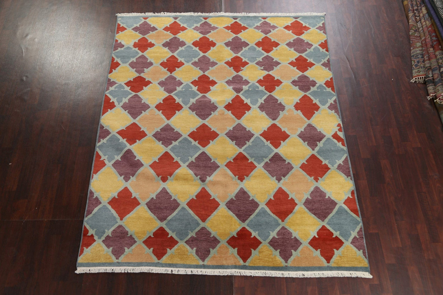 All-Over Wool Modern Oriental Area Rug 8x10