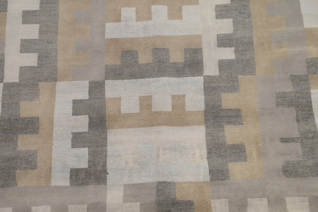 Modern Wool Abstract Oriental Area Rug 8x10