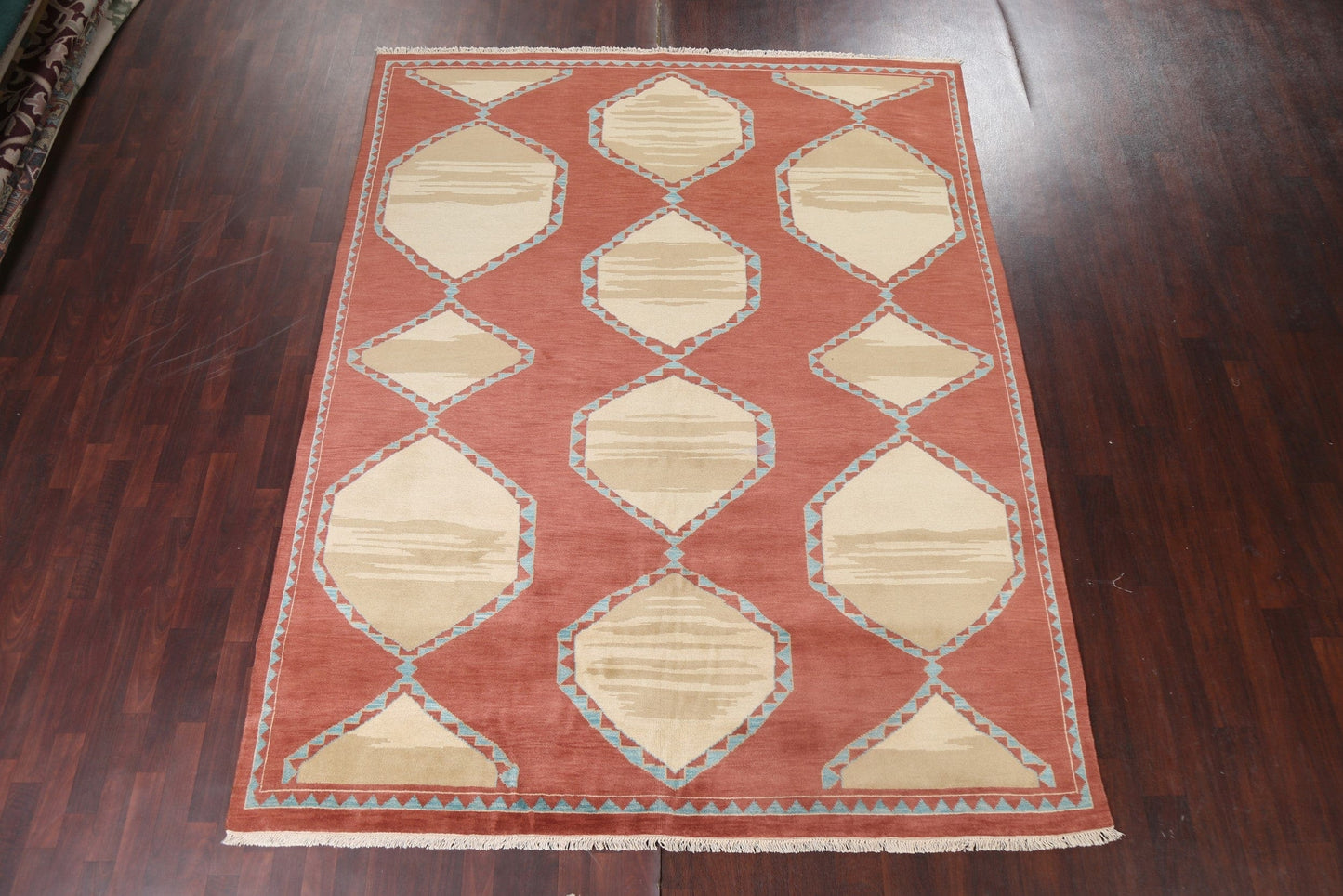 Geometric Abstract Oriental Area Rug 8x10